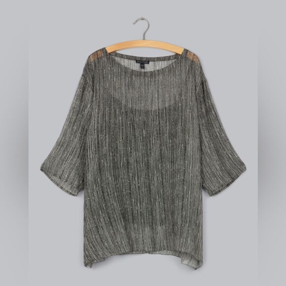 Eileen fisher | Firefly Printed Crinkle Silk Shirt and silk cami | XXS - Picture 1 of 8